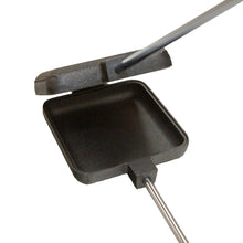 Stansport Cast Iron Square Pie Iron — angle view