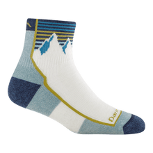 Darn Tough Women's Hiker Quarter Midweight Hiking Sock in Mountain White - front