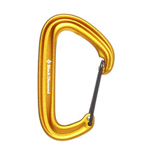 Black Diamond LiteWire Carabiner in Yellow — front