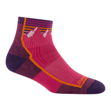 Darn Tough Kids Quest Quarter Lightweight Hiking Sock in Mountain Berry