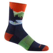 Darn Tough Men's Close Encounters Micro Crew Midweight Hiking Sock in Eclipse - front