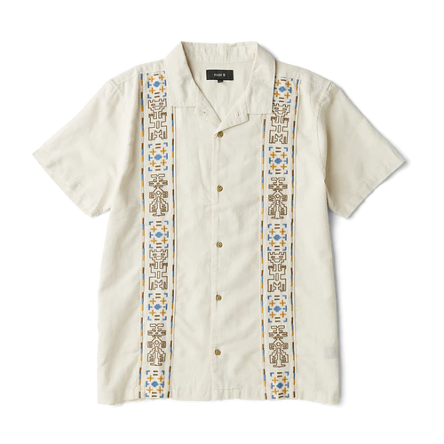 Roark Mens Gonzo Woven Shirt Ivory