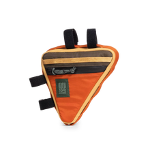 Topo Designs Bike Frame Bag in Woodland/Terracotta - front