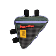 Topo Designs Bike Frame Bag in Very Peri/Forest - detail