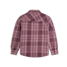Topo Designs Mountain Shirt Jacket Women's in Huckleberry Multi - back
