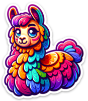 Colorful Llama Sticker