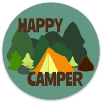Happy Camper Sticker