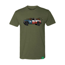 Wild Tribute I Love Texas Truck T-Shirt – Military Green