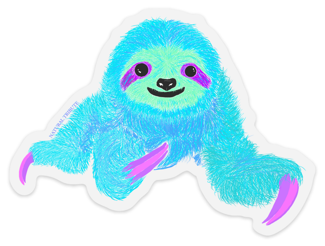 Happy Sloth Artist Series Sticker