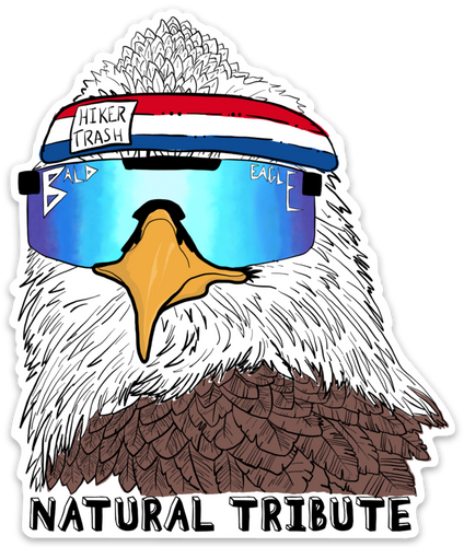 Hiker Trash Eagle Sticker