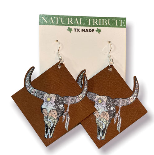 Cow Skull Earrings