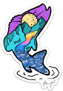 Fish out of water sticker