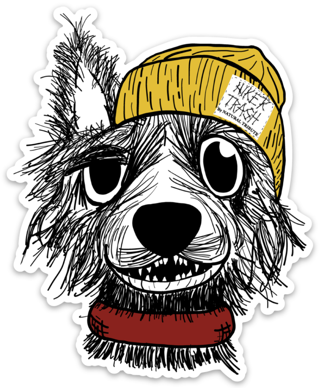 Hiker Trash Dog Sticker