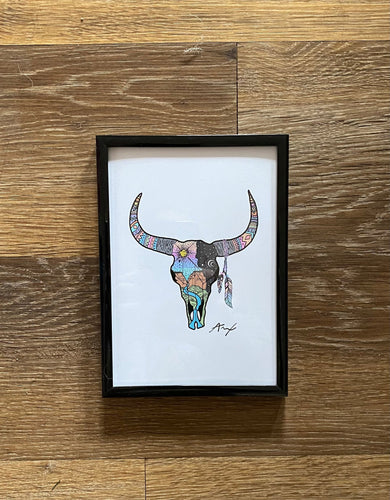 Cow Skull- 16x20 Art Print