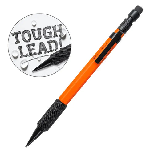 Rite in the Rain Mechanical Clicker Pencil Orange with Black Led