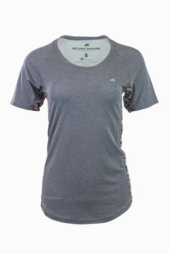 Belong - Women’s Black Canyon Recycled Tek Tee - Charcoal