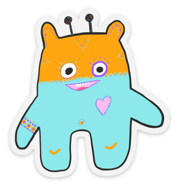 Holly’s Little Monster Sticker / Blue