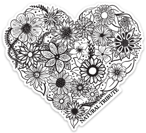 Floral Heart Sticker