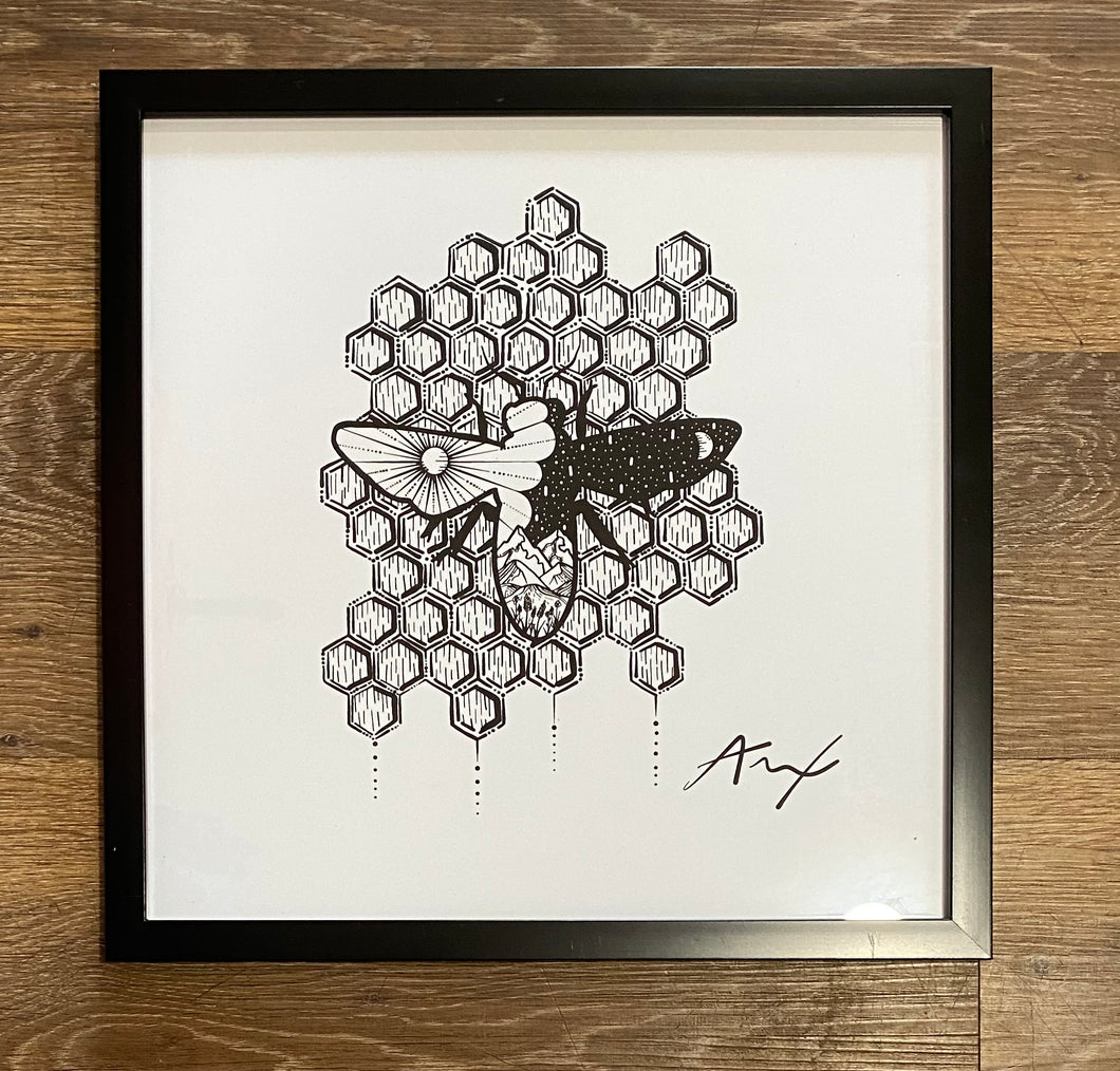 “Honey Bee” 12x12 Art Print