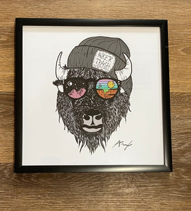 “HT Bison” 12x12 Art Print