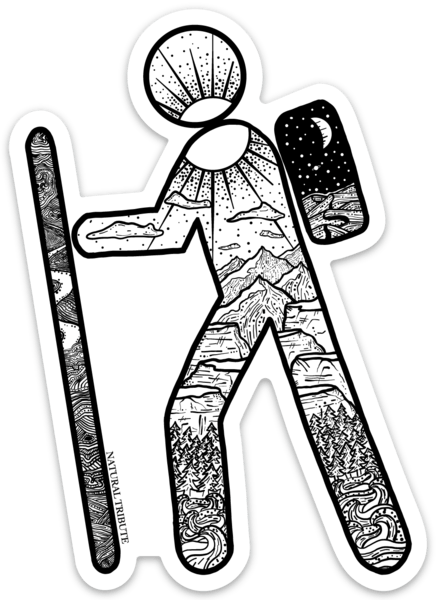 Hiker Sticker